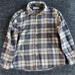 Zara Boys Overdyed Plaid Shirt Size 9